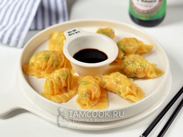 Китайские дамплинги с креветками, рецепт с фото