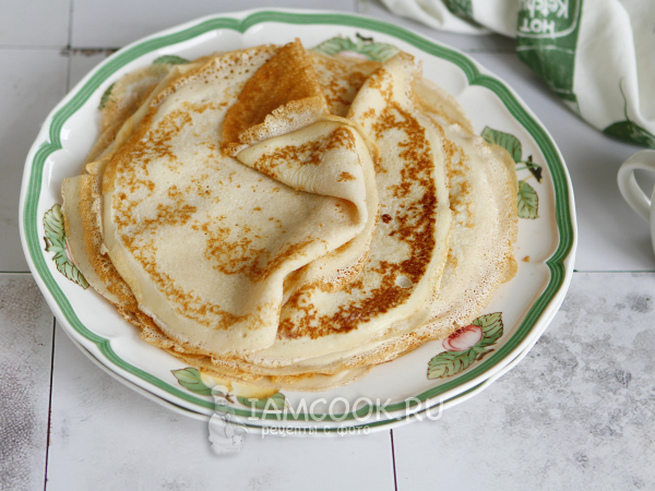 Блины на картофельном отваре и молоке, рецепт с фото