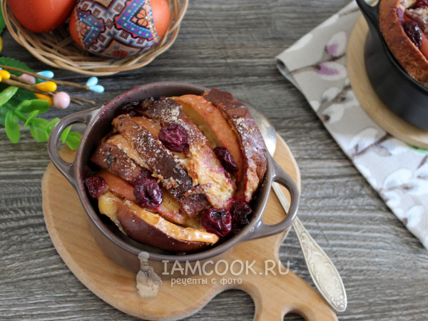 Пудинг из кулича, рецепт с фото