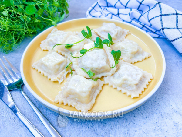 Равиоли с кальмарами, рецепт с фото