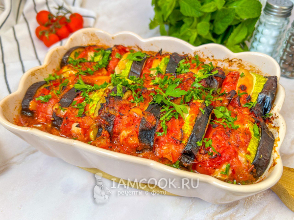 Рататуй с мясом в духовке, рецепт с фото