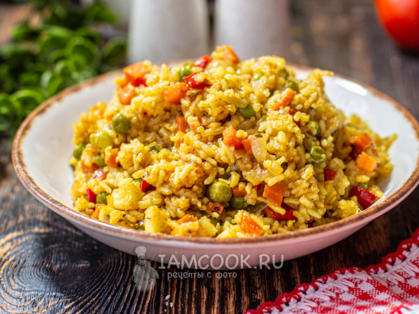 Рис с овощами в аэрогриле, рецепт с фото