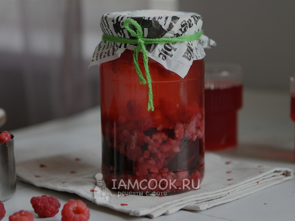 Компот из сливы с малиной на зиму, рецепт с фото