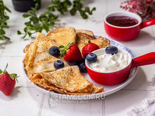 Блины из цельнозерновой муки (рецепт для диабетиков), рецепт с фото