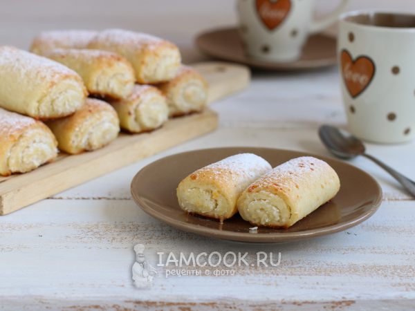 Творожное печенье Трубочки с начинкой, рецепт с фото