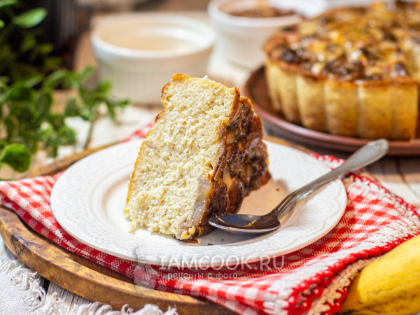 Творожная запеканка с бананом в аэрогриле, рецепт с фото