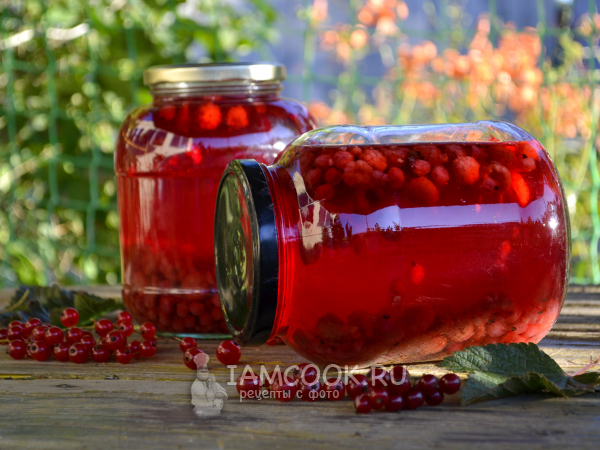 Компот из малины и красной смородины на зиму, рецепт с фото