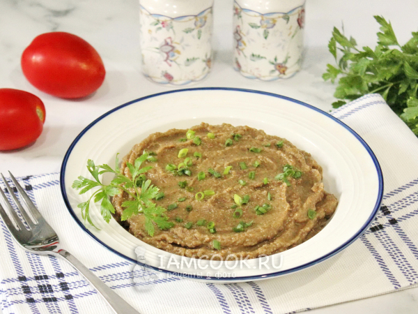 Пюре из зеленой чечевицы, рецепт с фото