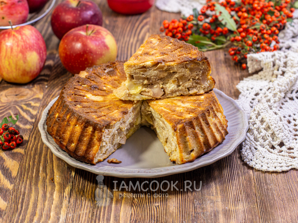 Творожная запеканка с яблоком в аэрогриле, рецепт с фото