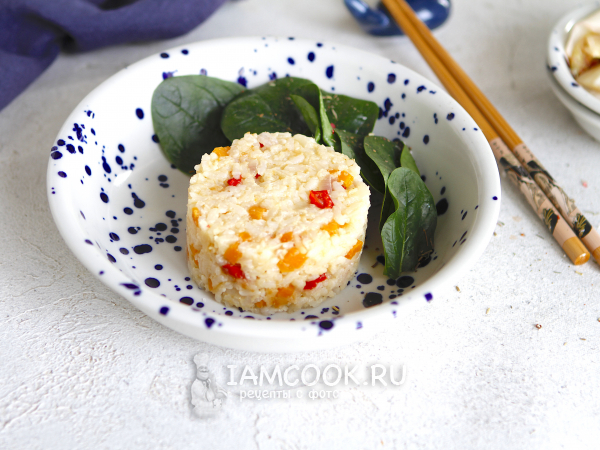 Рис с цветной капустой и овощами, рецепт с фото