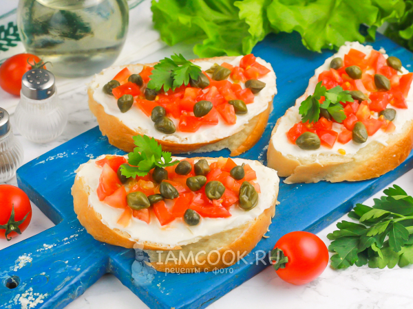 Бутерброды с каперсами, рецепт с фото