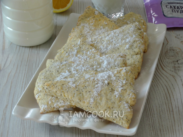 Лимонное печенье с маком, рецепт с фото