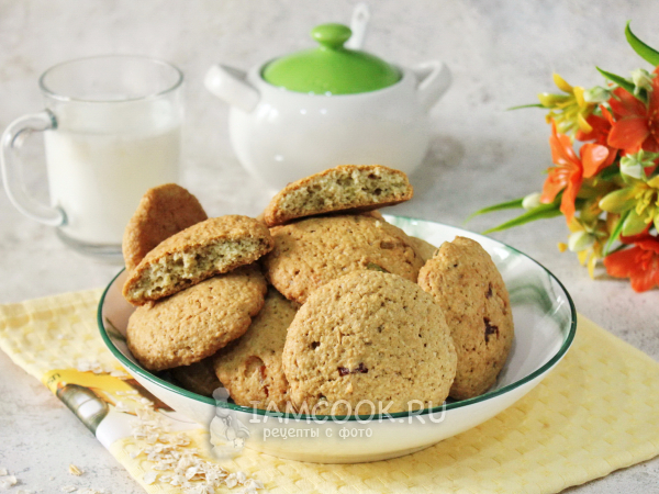 Овсяное печенье с цукатами, рецепт с фото