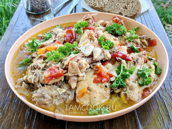 Чахохбили в афганском казане, рецепт с фото