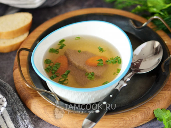 Мясной бульон из говядины (из мякоти), рецепт с фото