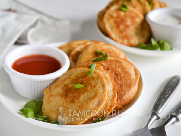 Оладьи из рыбьей икры (постные), рецепт с фото