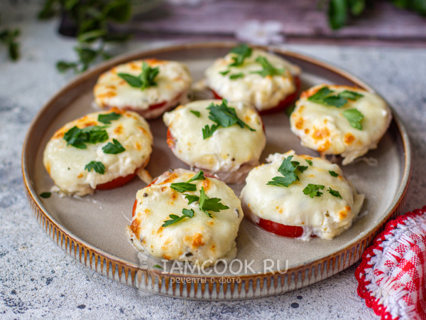 Помидоры с сыром в аэрогриле, рецепт с фото