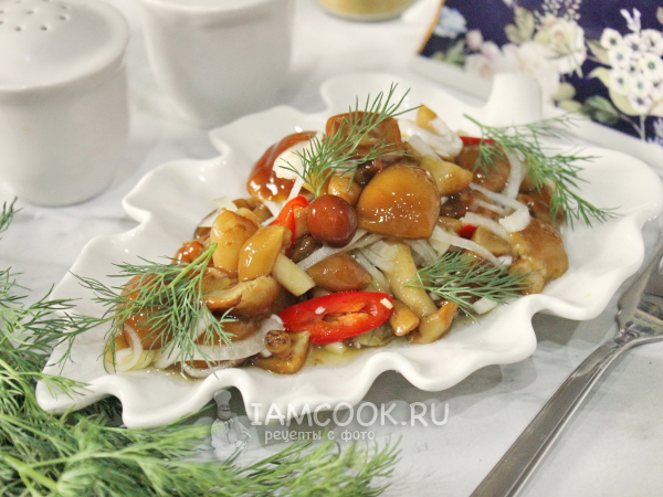 Опята по-корейски, рецепт с фото