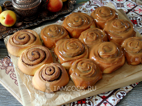 Синнабоны с вареной сгущенкой, рецепт с фото