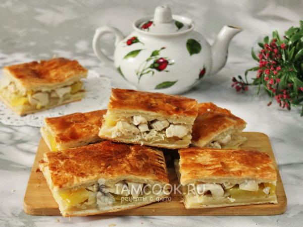 Кубете (Кубэтэ) из слоеного теста с курицей, рецепт с фото