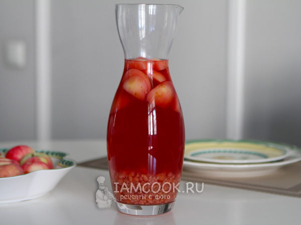 Компот из яблок и малины, рецепт с фото