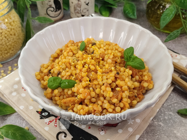 Птитим с рыбой, рецепт с фото