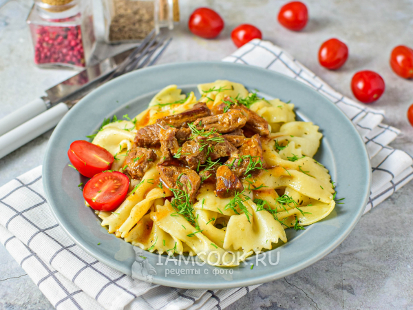 Паста с телятиной, рецепт с фото