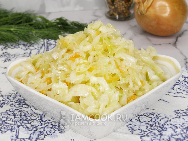 Квашеная капуста в пакете, рецепт с фото