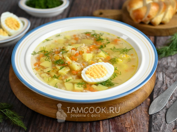 Суп с «Геркулесом» (без мяса), рецепт с фото