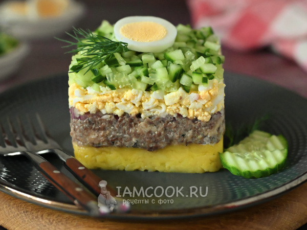 Салат с консервированной иваси, рецепт с фото