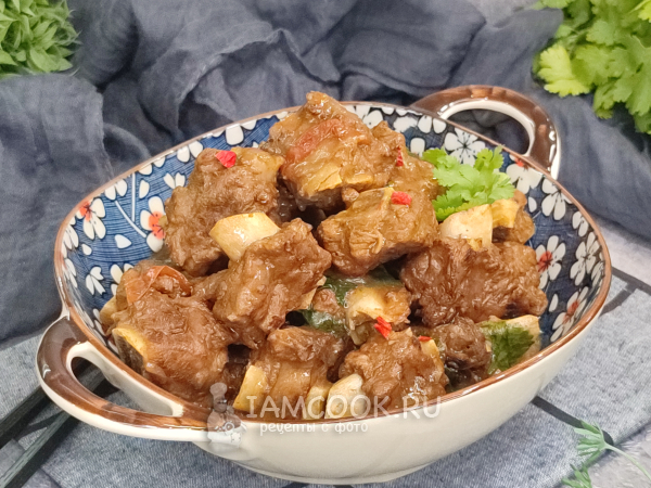 Свиные ребра в кисло-сладком соусе, рецепт с фото