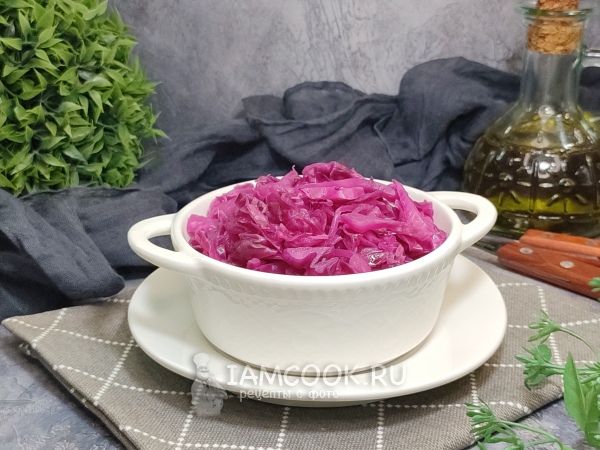 Квашеная краснокочанная капуста, рецепт с фото