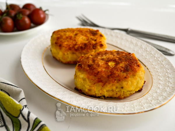 Рыбные котлеты с тыквой, рецепт с фото