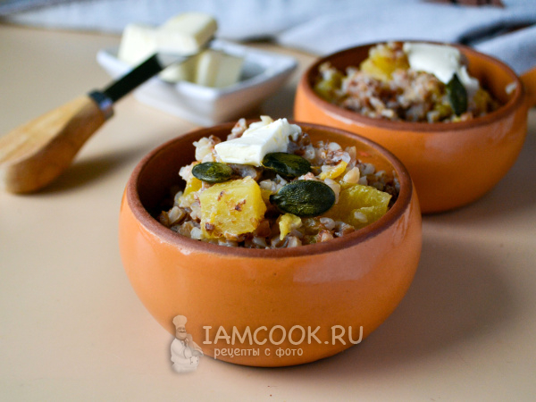 Гречневая каша с тыквой на молоке, рецепт с фото