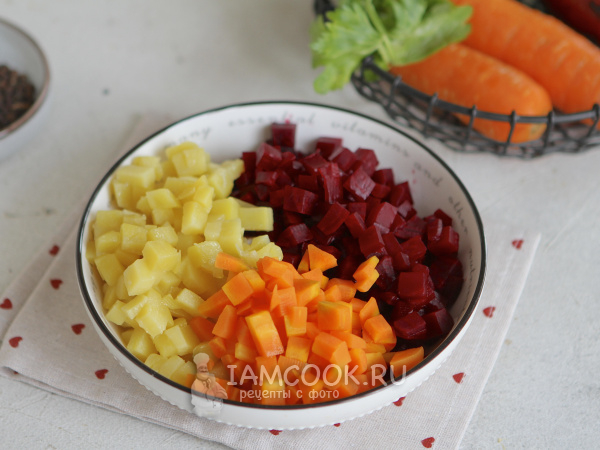 Овощи для салата сувид (су-вид), рецепт с фото