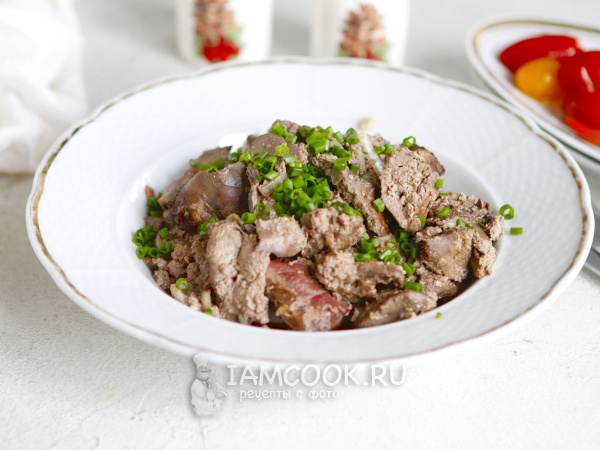 Куриная печень в сметане в аэрогриле, рецепт с фото