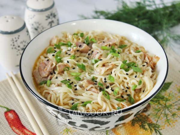 Рамен с беконом, рецепт с фото