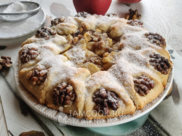Яблочно-ореховый тарт, рецепт с фото