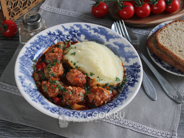 Тефтели с лечо, рецепт с фото