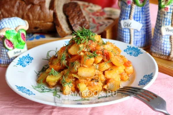 Рецепт овощного рагу с кабачками в мультиварке
