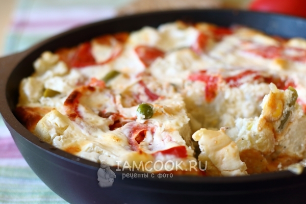 Фото омлета с овощами в духовке