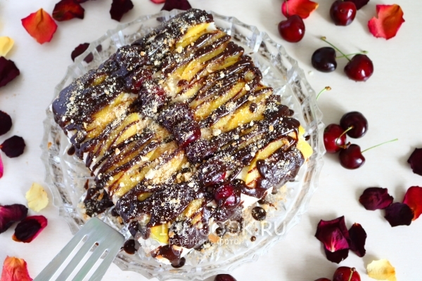 Творожный торт без выпечки