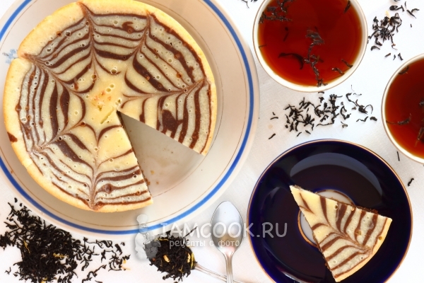 Фото кекса «Зебра» на сметане