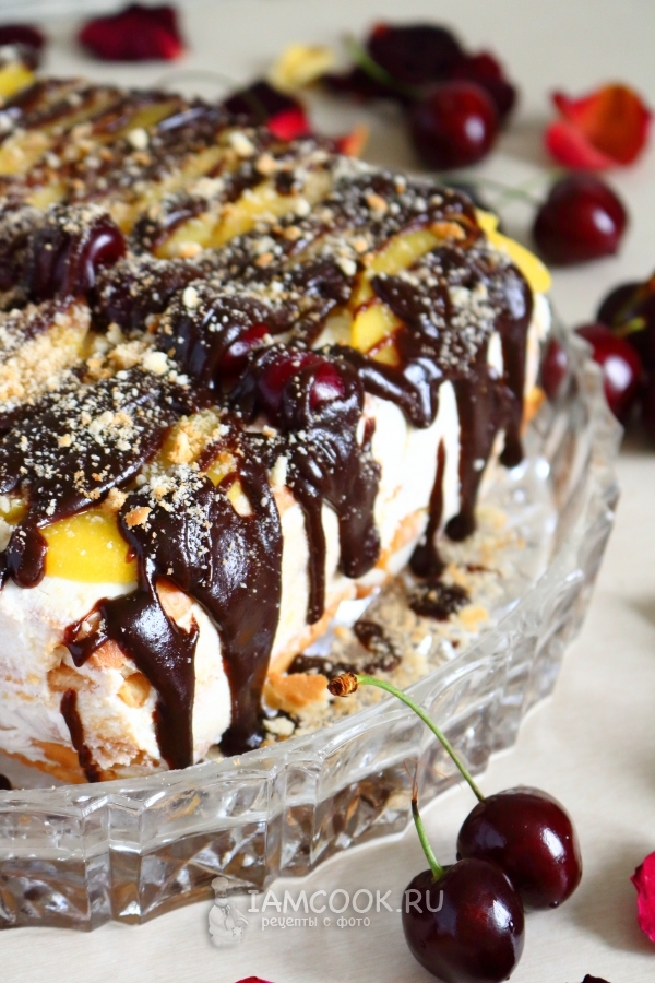 Фото творожного торта без выпечки