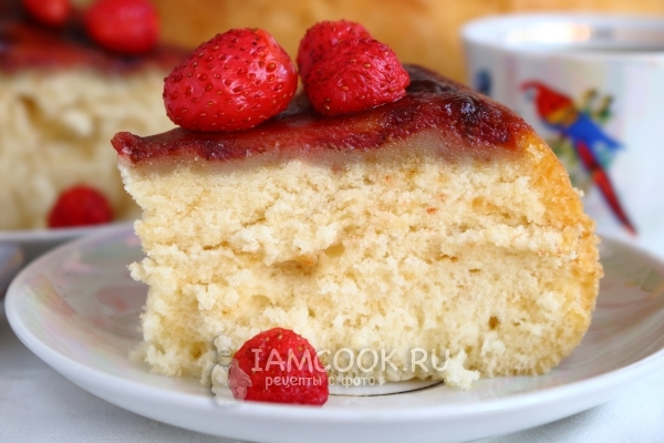 Фото бисквита с клубникой