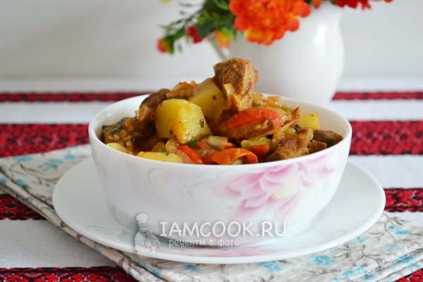 Картошка с мясом в казане