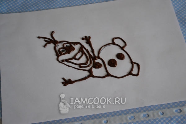 Сделать рисунок шоколадом