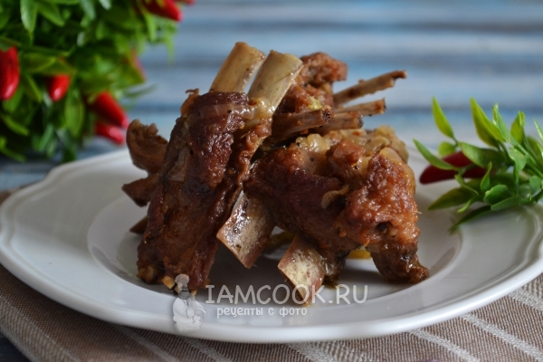 Фото бараньих ребер с луком