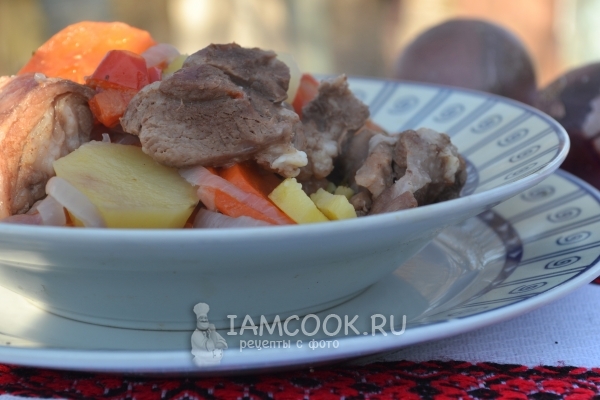 Хашлама из баранины на костре