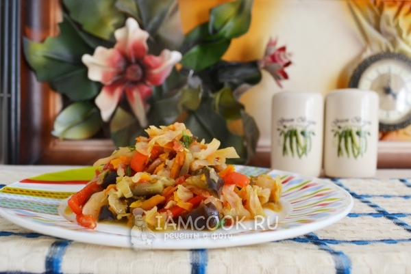 Фото тушеных баклажаны с капустой